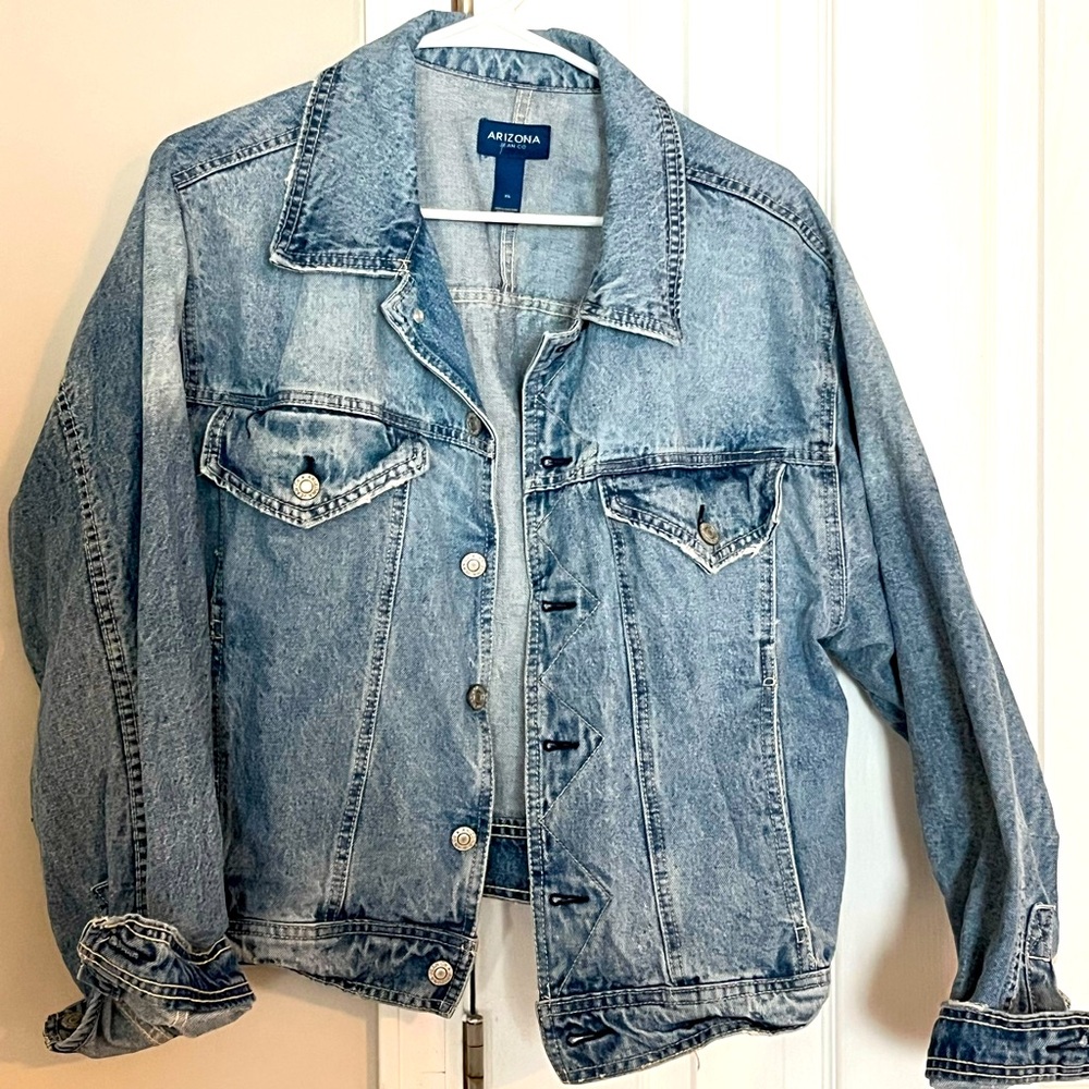 “Vintage Chic Distressed Jean Jacket - Timeless Wardrobe Staple”